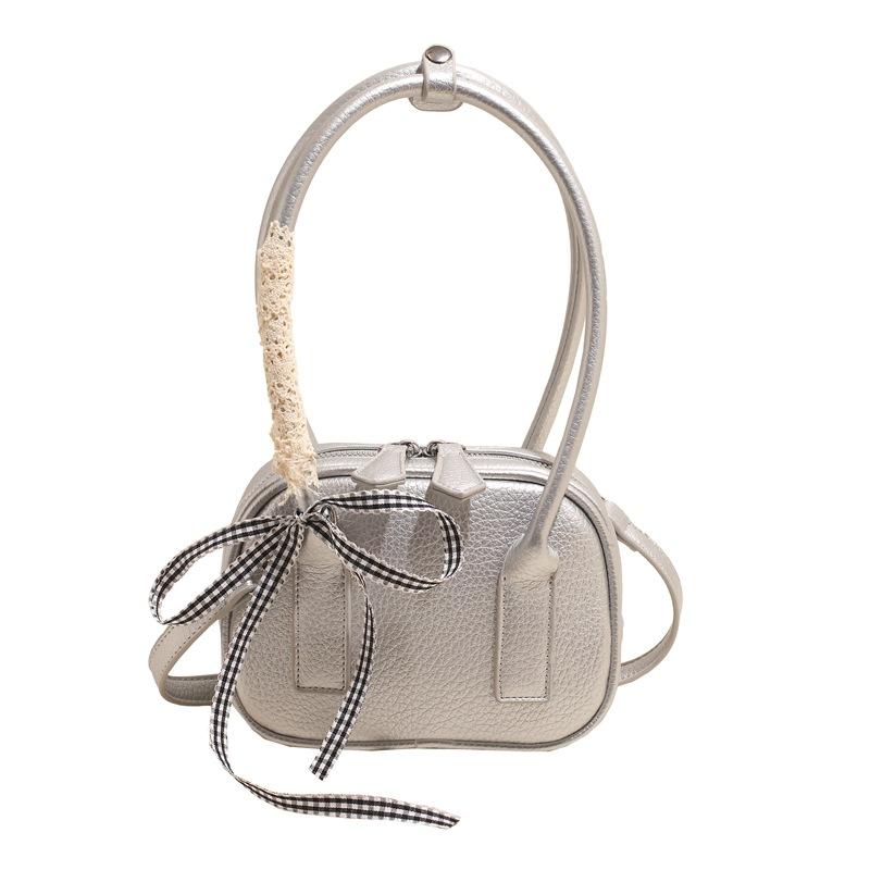 Fashion new product niche foreign style simple design sense portable bowling bag versatile casual ballet style messenger bag women