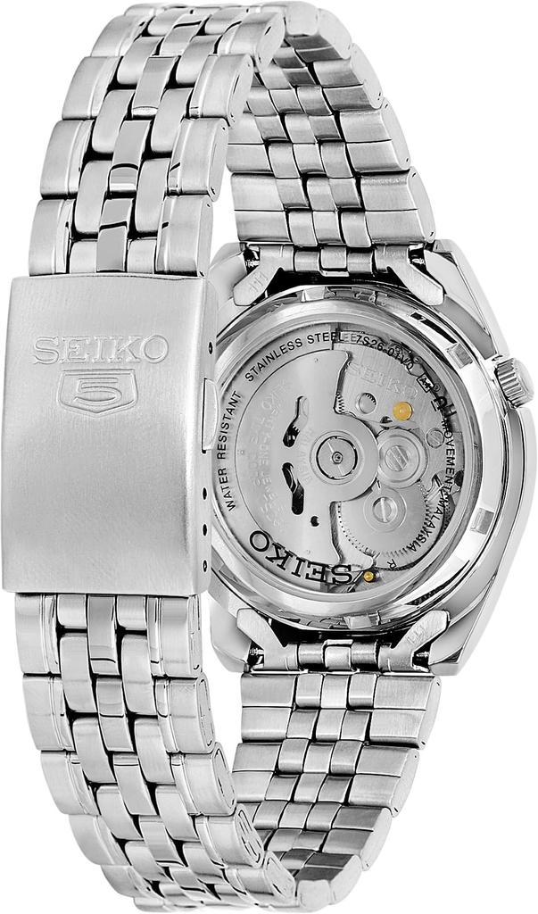 SEIKO 5 Automatic Day-Date SNK375K1 (Stainless Bracelet, Black Dial)