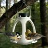 Solar Crown Bird Feeder Outdoor Hanging Bird Feeder Wild Bird Feeder with LED Light for Garden Decor Backyard Accessory