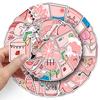 50 Pink Doodle Fresh Cute Guka Creative Decoration DIY Milk Tea Cup Suitcase Stickers