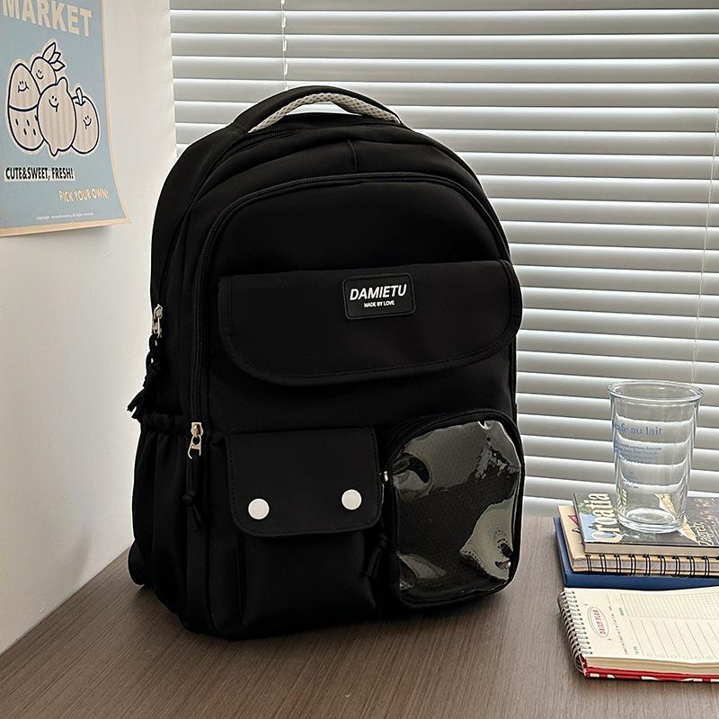 Japan and South Korea Leisure Backpack Large Capacity Class Make-up Bag Simple Junior High School Student Bag Girl