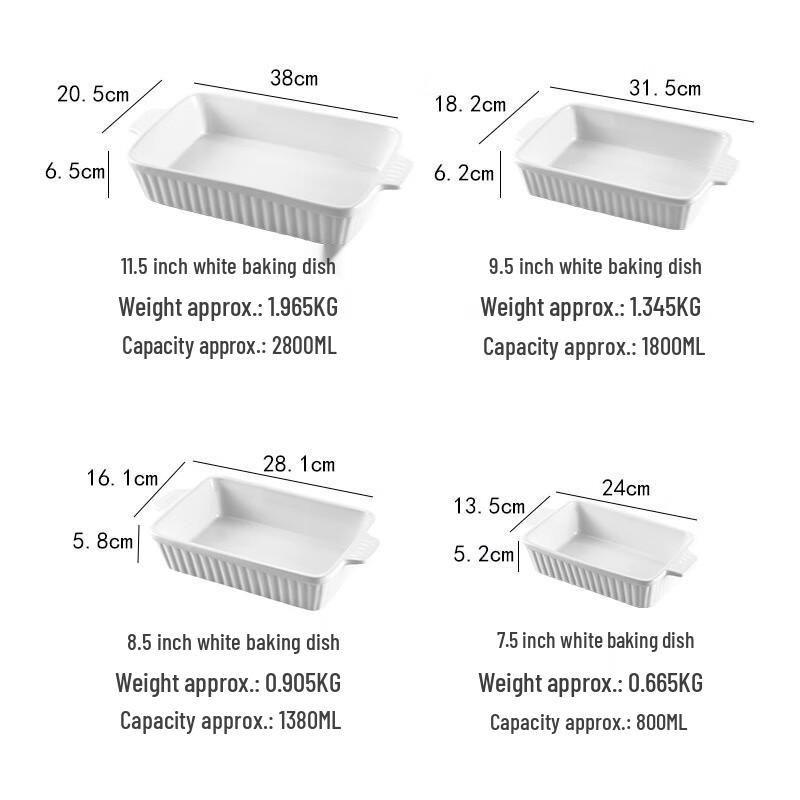 LISM Striped Ceramic Baking Dish