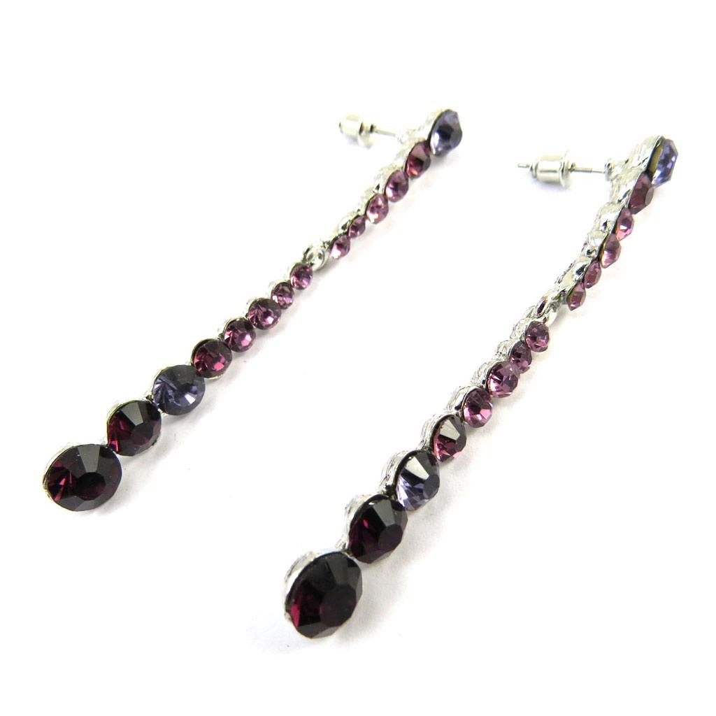 Les Trésors De Lily [N3120] - Boucles créateur 'Sissi' violet