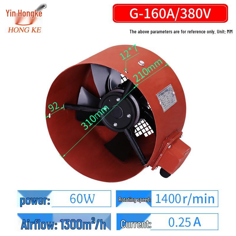 G132/160 Variable Frequency 380V Axial Cooling Fan for Motor Heat Dissipation