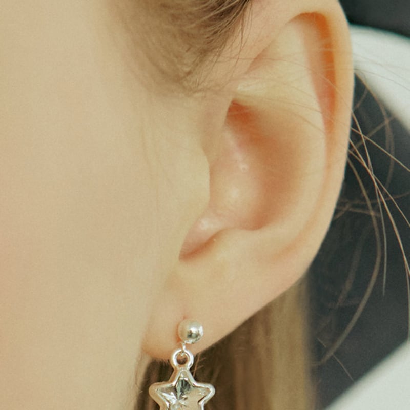 VVV [925 Silver] Cubic Star Earrings