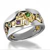 Ethnic Style Accessories, Creative Hollow Two-color Slightly Inlaid Zircon Ring, Trendy Fashion Women's Ring