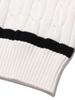 20Th Hole Cable Contrast V-Neck Knit Vest [Ivory Black]
