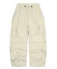 XTONZ Xp291 Pile Side Shirred Wide Cotton Pants (Cream)