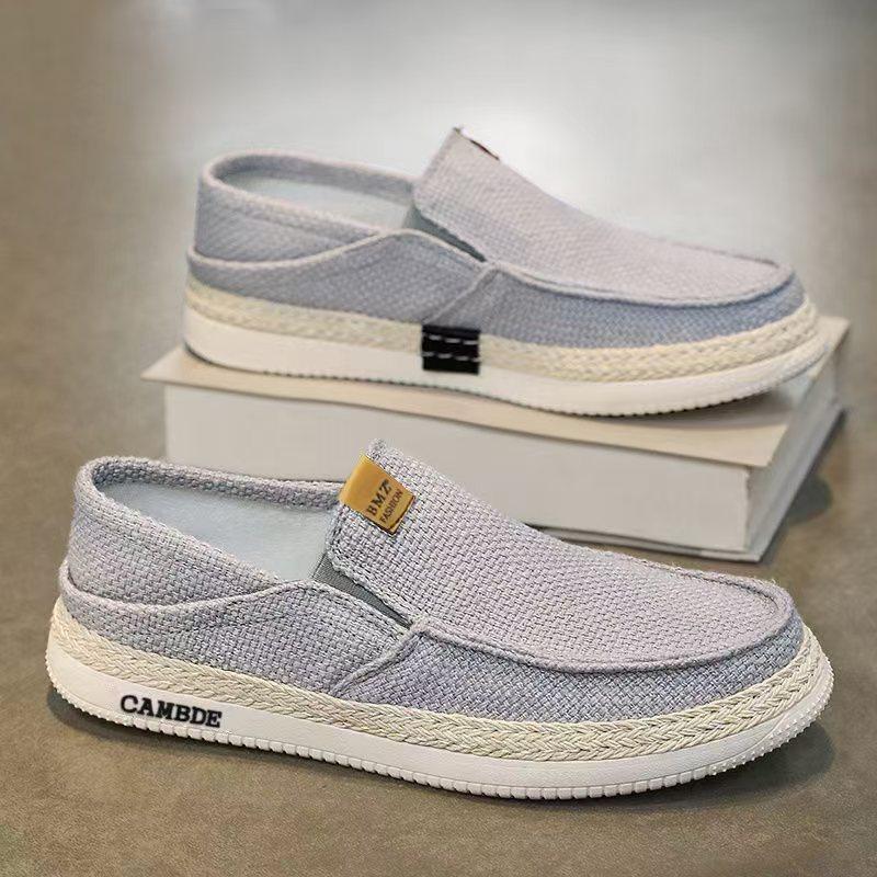 Linen Men's Cloth Shoes Fashion Soft-soled Casual Shoes Lazy Home Shoes Youth Walking Men's Shoes