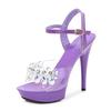 Sandals Women'S Newest Summer Fashion 13Cm Ultra-High Heel Sandals Candy Sexy Sandals Crystal Stiletto Women High Heels2022