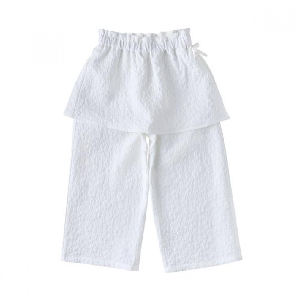 

Little Ground Layered Skirt Pants 76312 410 03 WHITE/145
