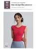 Women's Short Sleeve Backless Sports Top with Bra Pads - Quick Dry, Beautiful Back, Ideal for Pilates & Yoga.