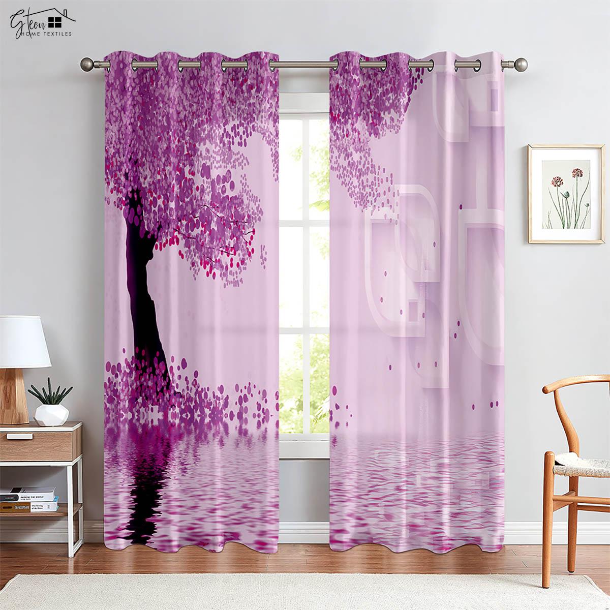 

Flower Three-Dimensional Print Draperies Chinese Pattern Gorgeous Rose Daisy Lily Magnolia Bedroom Living Room Space Wear Rod Easy To Wash Draperies W50xH160(CM)x2PCS&Rod pocket