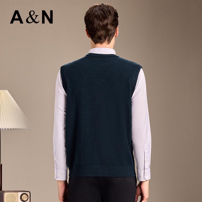 Herren 100% Merinowolle V-Ausschnitt Weste