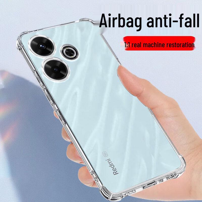 Compatible Redmi Note Phone Case Airbag Transparent (Note 15/14/13/12/11/10/9/8/7/6/Pro/+)