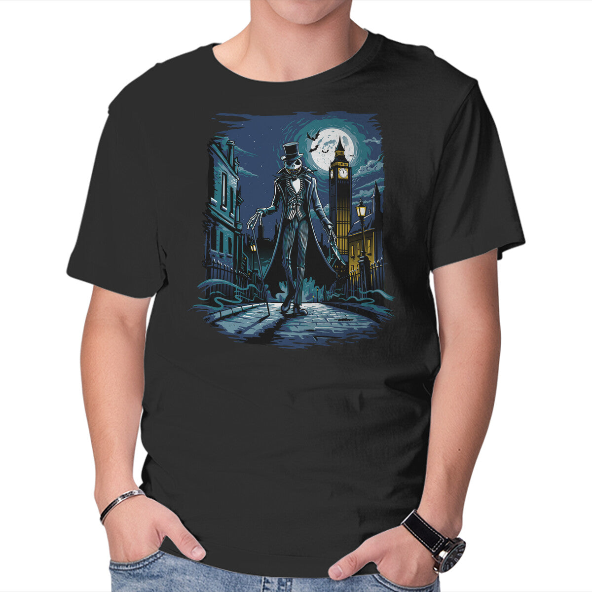 Unisex Crew Neck T-Shirt Jack The Ripper Graphic Short Sleeve Casual Tee XXXL