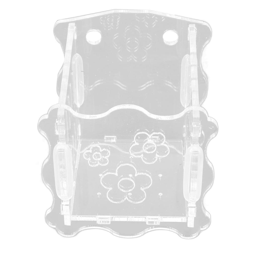 Pflanzbecher Acryl Transparent Durchlässiges Loch Sicher Blumentopf mit Saugnapf für Fische