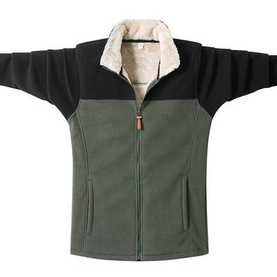 Men's Polar Fleece Jacket - Warm, Stylish, and Thick for Autumn and Winter Outdoor Leisure.