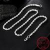 2/3/4MM 16-24 Inch Touw Ketting Halsketting Voor Mannen Vrouwen Mode Punk Bruiloft Feest Cadeaus Sieraden