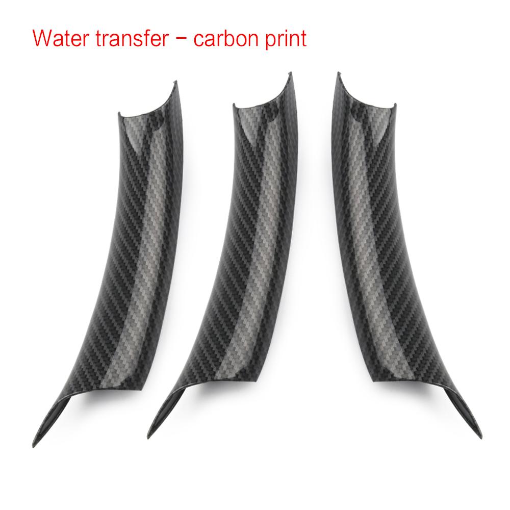 Carbon Fiber Car Interior Door Pull Handle Inner Panel Trim Cover Fast Install With Seconds For BMW X5 X6 E70 E71
