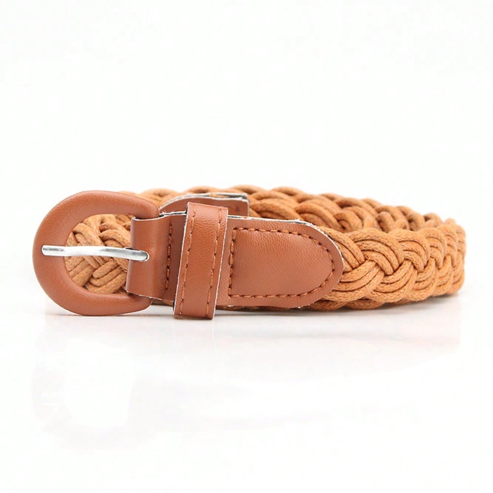 Retro Style Women's Woven Belt Fashion Versatile Shirt Dress Decorative Belt