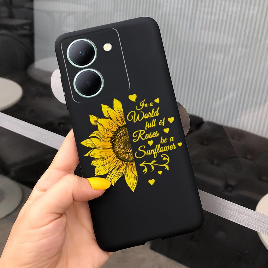 For Vivo Y36 Case 2023 Cute Love-heart Pattern Jelly Silicon Soft Phone Back Cases Cover For VivoY36 Y 36 4G 5G V2247