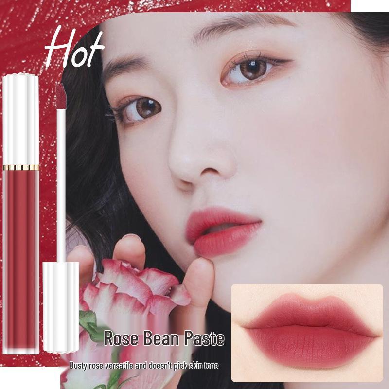 

COSNINI Матовый бархатный блеск для губ - Стойкий, Не липкий, Хит продаж тинт для губ цвета пасты из бобов.