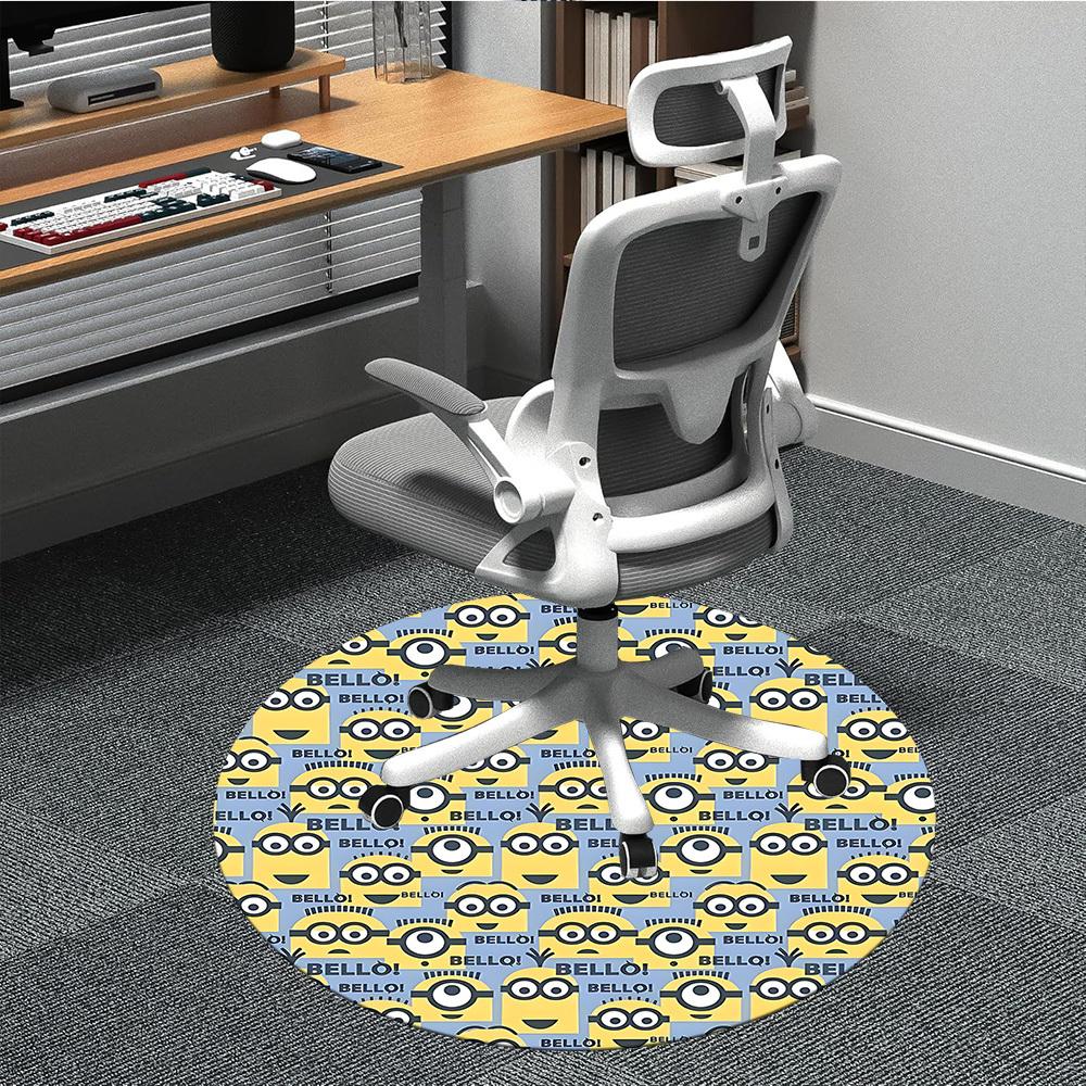

1pc Minions Bello Office Round Area Rug, Under Office Chairs Bedroom Living Room Home Decor a1022422 80cm by 80cm