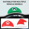 Suitable for most car models 3D Waterproof Christmas Santa Hat Stickers for Tesla Personalized Creative Car Logo