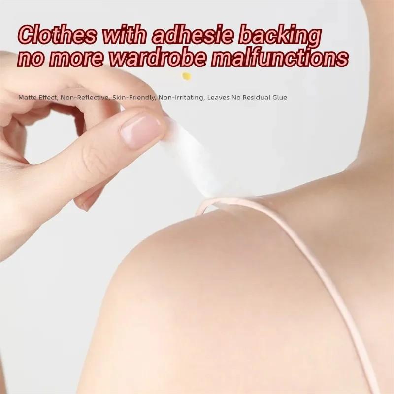 36 Pcs Double Sided Adhesive Tape for Fabric Womens Anti-exposure Sticker Transparent Strong Adhesive Glue SMJD01