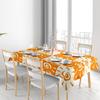 Modern Sun Print Tablecloth Bright White Orange Decorative Placemat Set for Dining Room Home Decoration