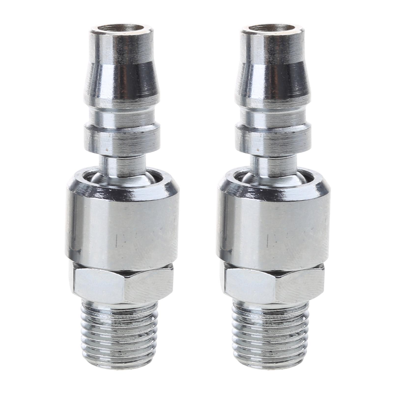 

Durable Nickel-Plated Iron Joint 1/4NPT Air Hose- Swivel- Connector Set for DIY Projects Hardware and Industrial Use