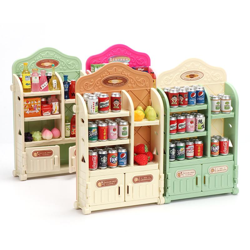 Miniature Dollhouse Supermarket & Dining Accessories Set