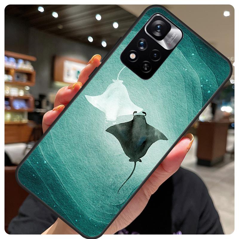 Animal Manta Ray Phone Case For Xiaomi Redmi Note 12 11 8 9 10 Pro 9S 10S 11S 12S Redmi 9 10 12 C 10A Cover