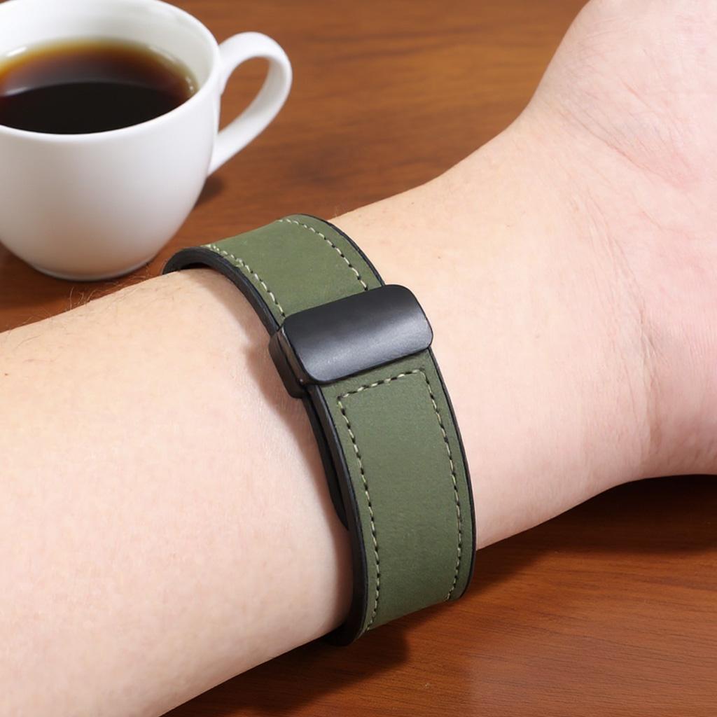 Leather Band for Samsung Galaxy Watch 8/8 Classic Magnetic Strap Silicone Bracelet for Galaxy Ultra 2025/7ultra Quick Fit Correa