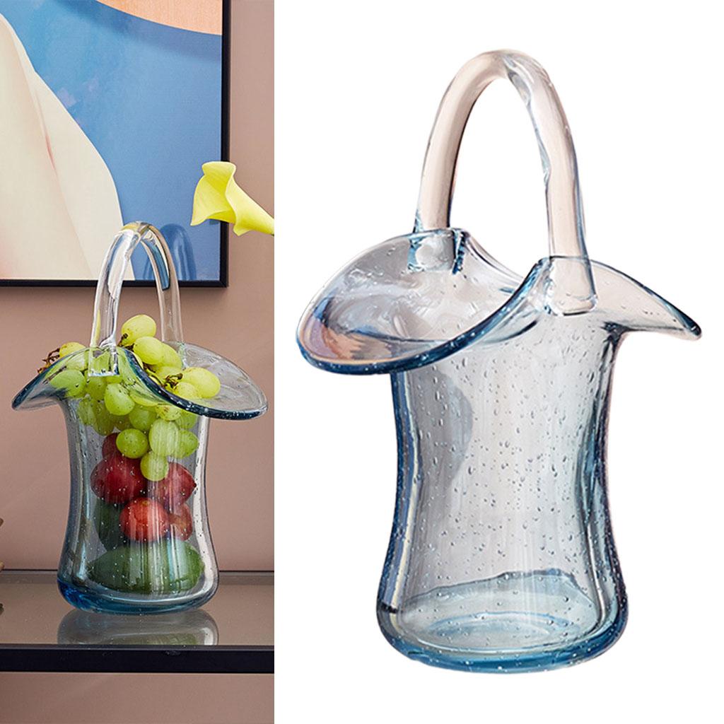 Vase with Handle Living Room Desktop Fish Tank Outdoor Artistic Decoration Floral Display ,