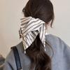 French Style Striped Pearl Hair Claws Women Elegant Square Pendant Water Drop Design Hair Claws Daily Wear Hair Accessories