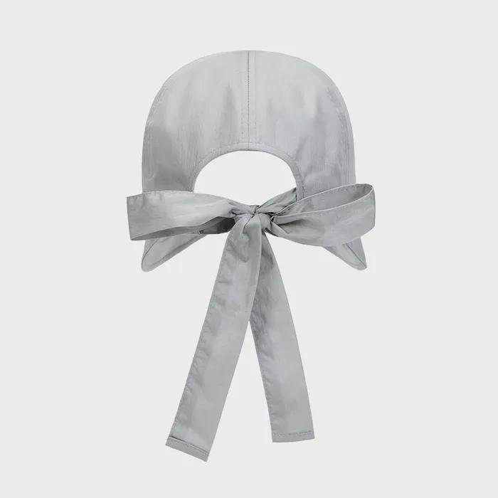 VA Studded Ribbon Bonnet Hat Grey