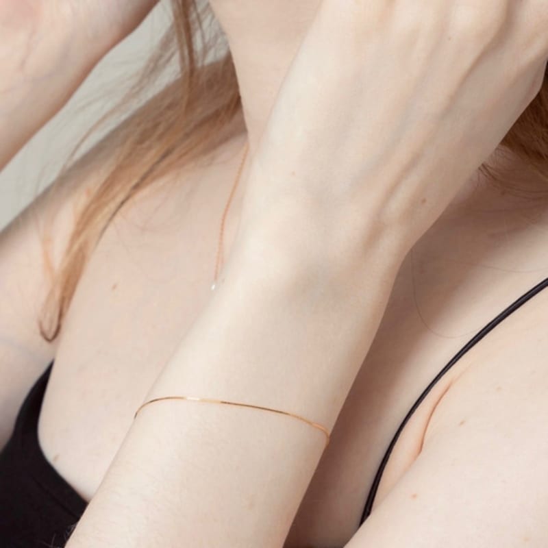 LILYKORI Silver Slim Chain Bracelet