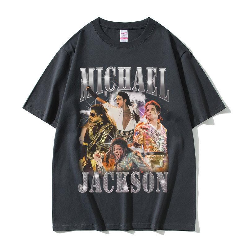 2026 Classic Retro Michael Jackson Pattern Mens and Womens Fashion Retro Gothic Rock Punk TShirt