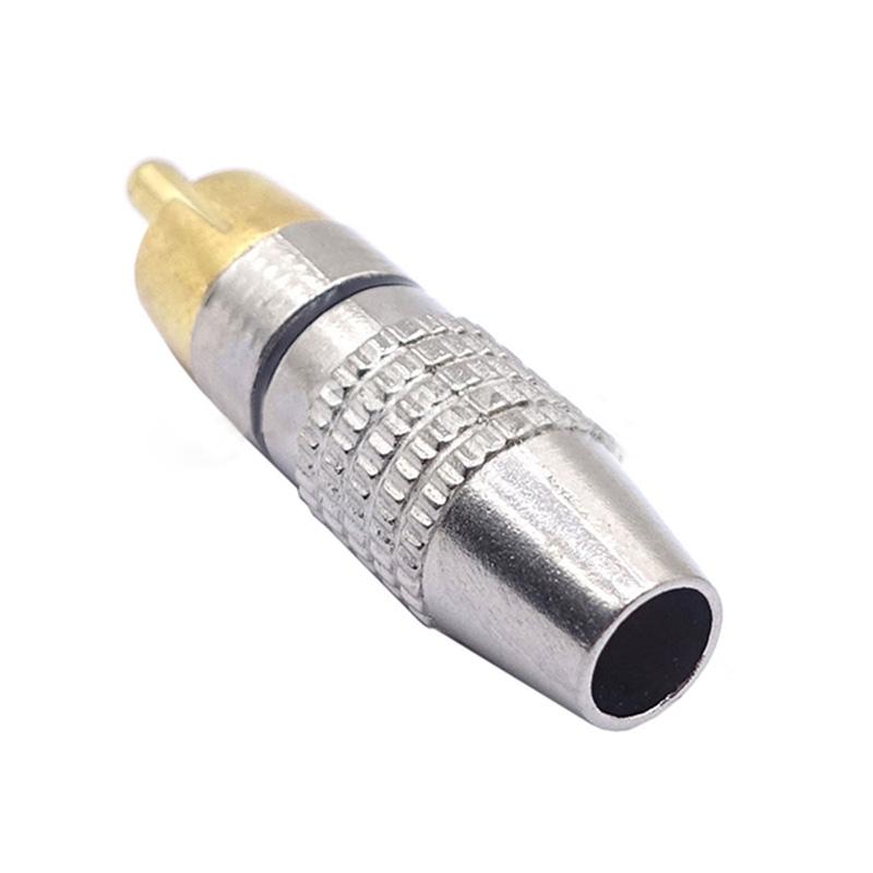Speaker Wire Cable To Audio Male Connector Adapter Gold Plated 20pcs