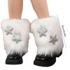 Women Furs Leg Warmer Party Costumes Winter Furry Long Boot Cuffs Fuzzy Shoe Cover Holiday Festival Performances Play