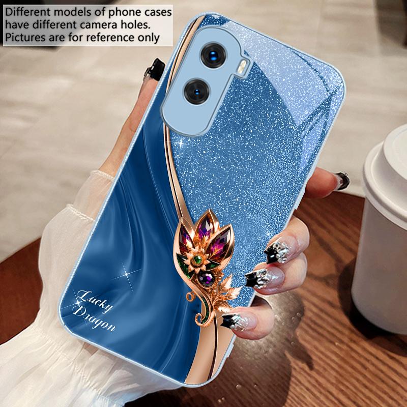 Colorful gemstone pattern For Honor 30 50 50SE 70 Pro 90 200 200Pro Magic 4 5 7 Lite X9c Smart X50i Plus X9 X30 Glass Phone Case