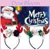 Elegante Tiara Floral de Chifres de Rena Vermelha de Natal Perfeita Para Festas