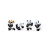 Juego de 4 adornos con diseño de panda para el coche, para la consola central del coche, para el escritorio de la oficina, decoración interior de coche pequeño