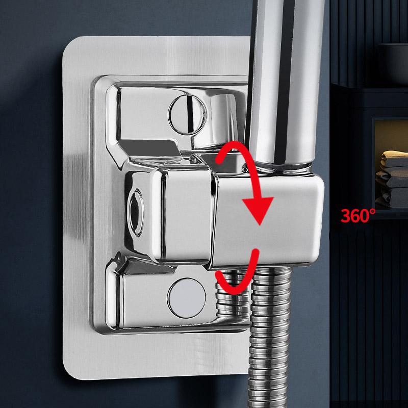 Adjustable Punch-free Shower Bracket Bathroom Shower Head Base Shower Universal Bracket Accessories