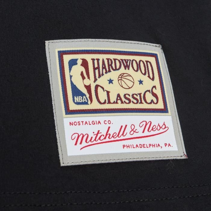 T-shirt - mitchell &amp; ness - miami heat hall of fame - 100% coton - coupe ajustée - noir
