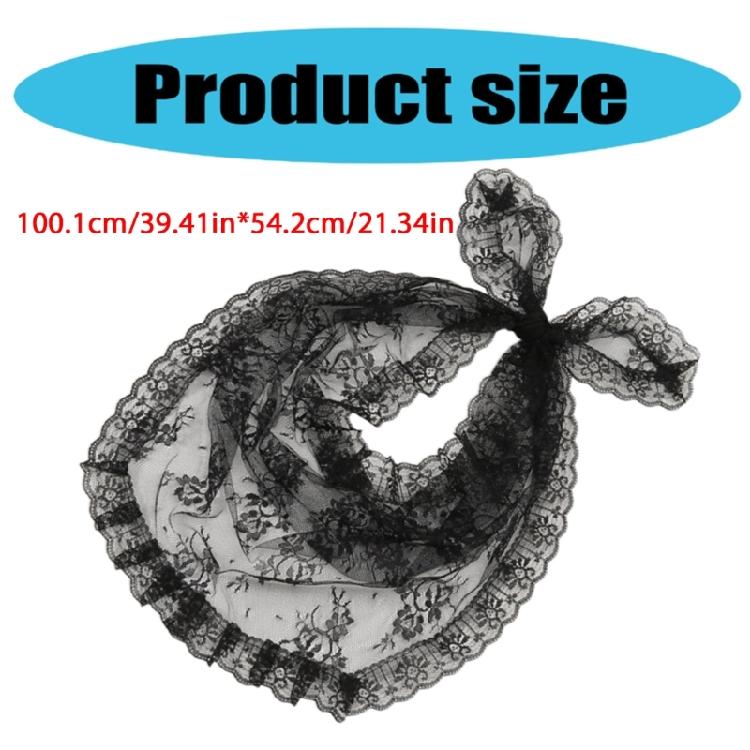 Lightweight Silk Triangular Kerchief Breathable Comfortabel Thin Scarf Lace Headscarf for Women Offer Comfort Fashion