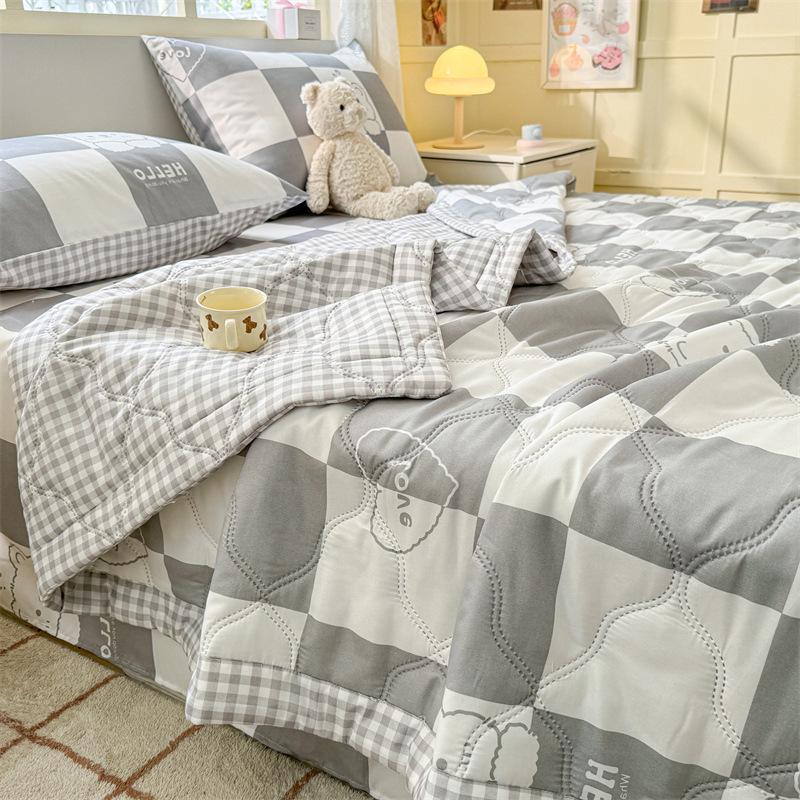 

2025 Новое летнее одеяло с кондиционером, можно стирать в машине - Нехлопковое, стиранный хлопок, одеяло на весну/осень 200x230cm Double Large - Washable Cotton