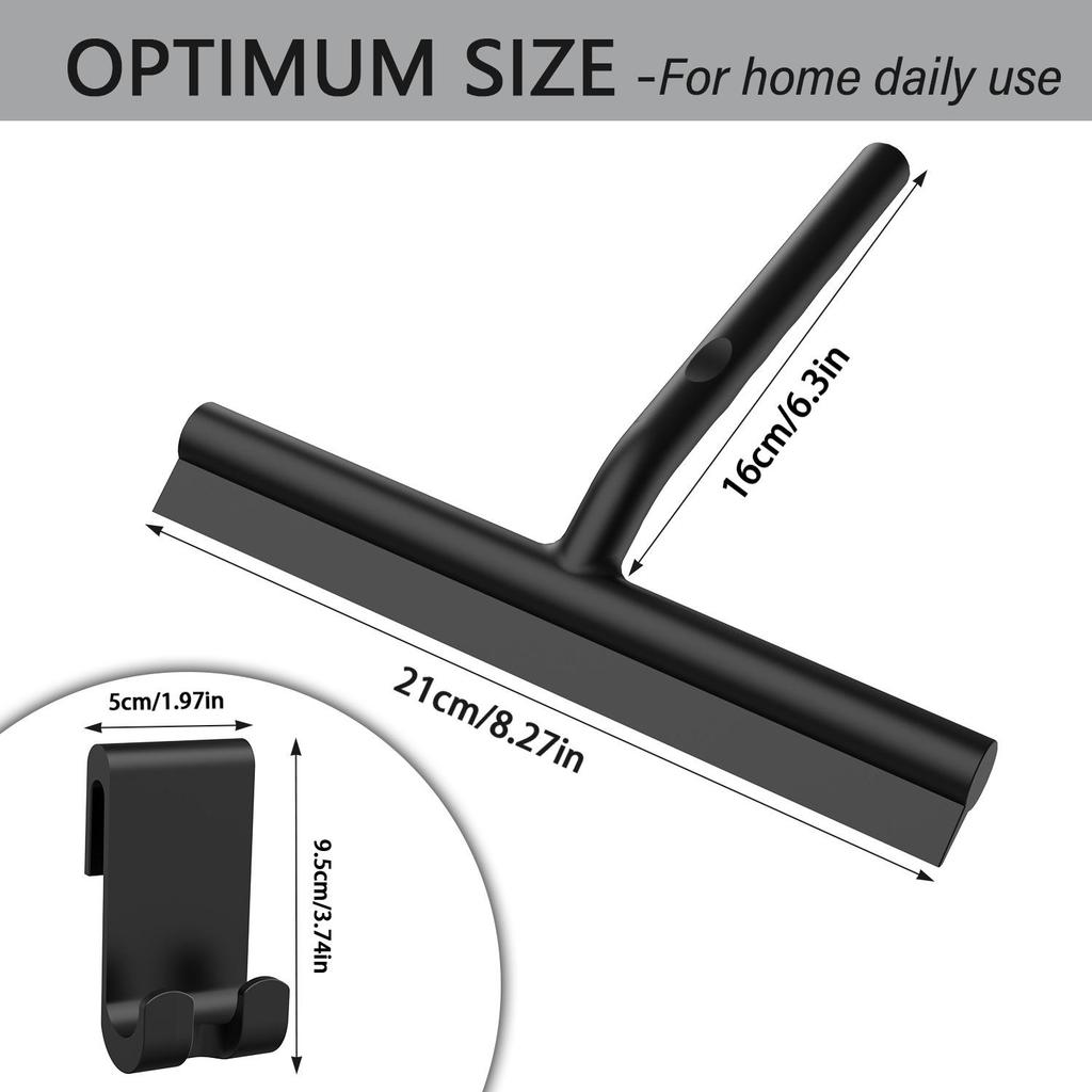 Silicone Glass Wiper - Patented Design for Windows, Showers, and Cars